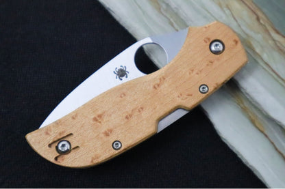 Spyderco Chaparral - Maple Wood Handle / Satin Blade - C152WDP