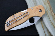 Spyderco Chaparral - Maple Wood Handle / Satin Blade - C152WDP - Northwest Knives