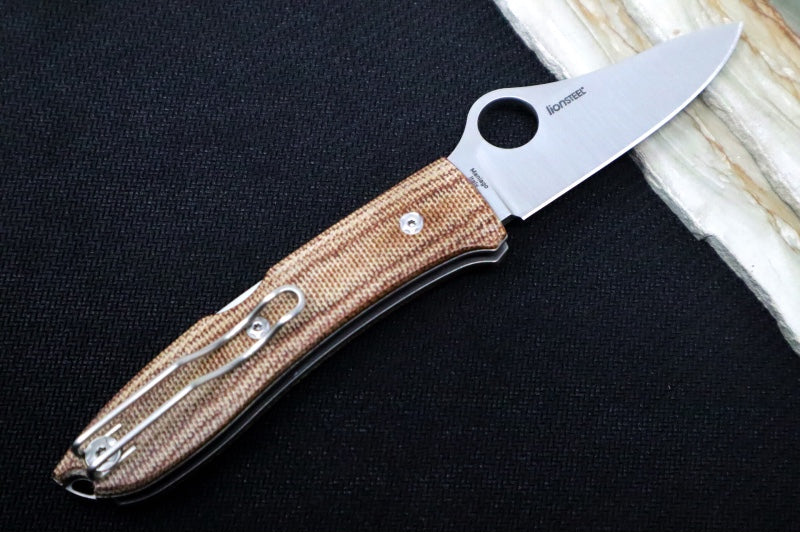 Spyderco SpyOpera - Natural Micarta Handle / Sheepsfoot Blade / M390 Steel C255CMP - Northwest Knives