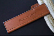 Messermeister Leather Edge Guard - 8.5" Saddle Brown - Magnetic Closure - Northwest Knives