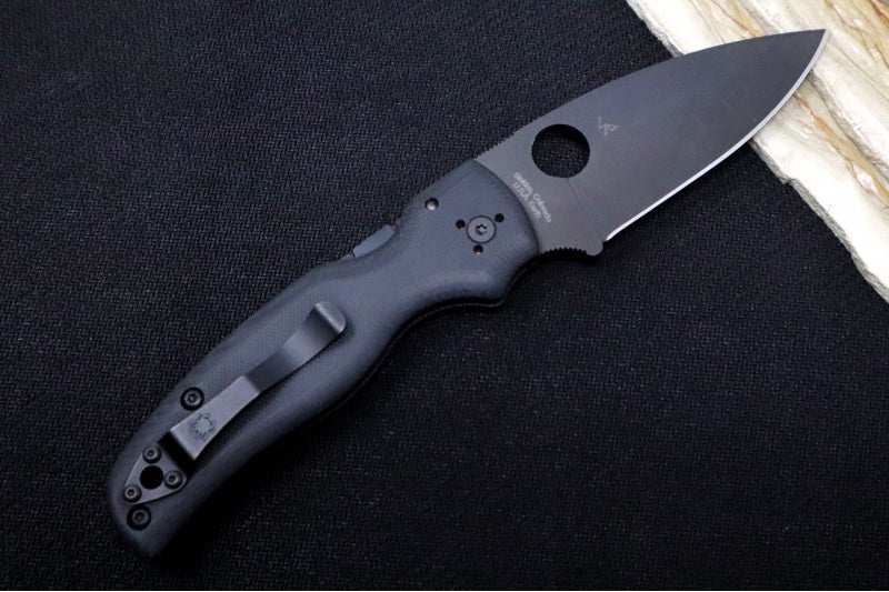 Spyderco Shaman - Black G10 / Black CPM-S30V Blade - Northwest Knives