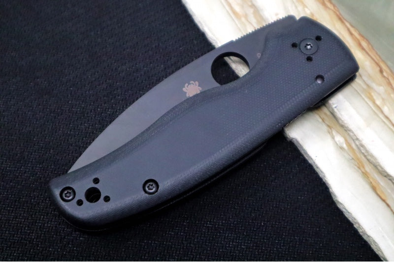 Spyderco Shaman - Black G10 / Black CPM-S30V Blade - Northwest Knives