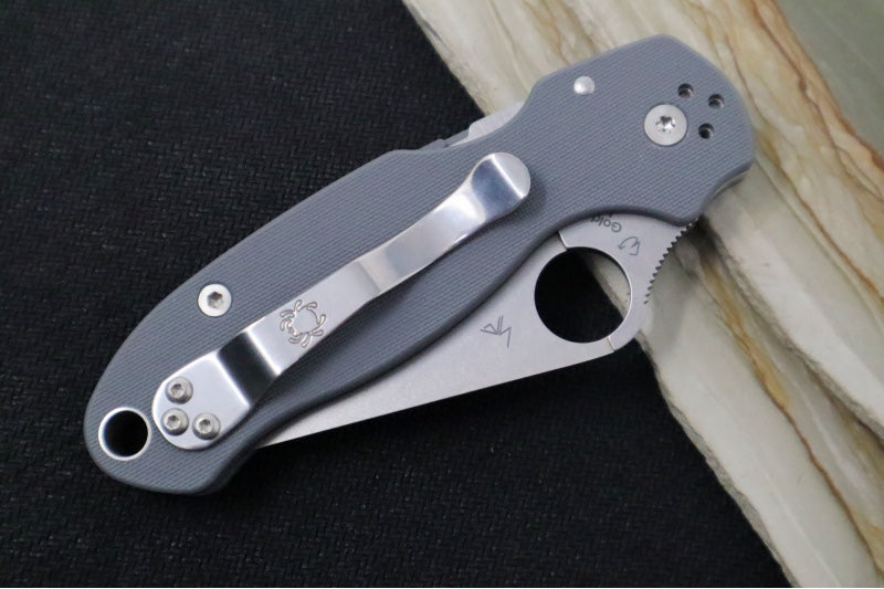 Spyderco Paramilitary 3 - Gray G-10 Handle / Maxamet Blade C223GPDGY - Northwest Knives