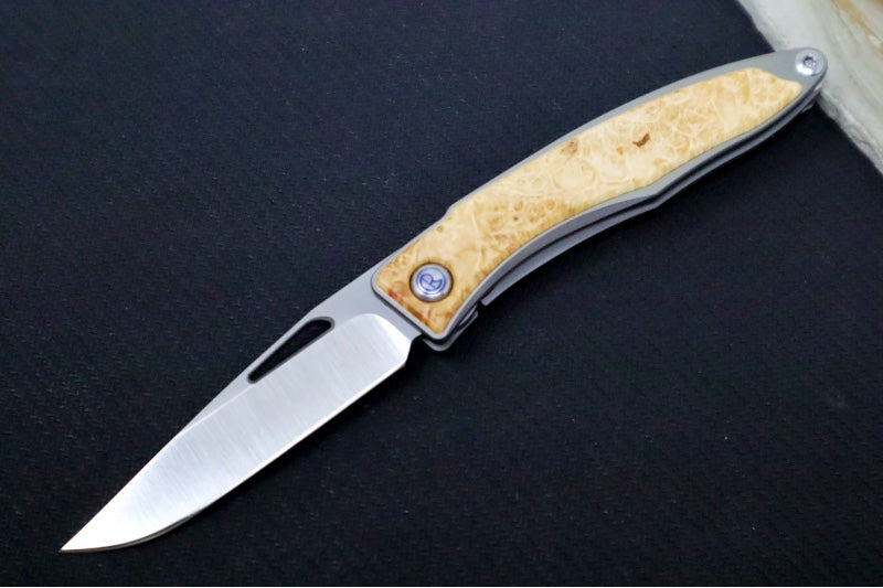 Chris Reeve Knives Mnandi Gentleman's Knife - Box Elder Wood Inlay / CPM-Magnacut Steel (A1) MNA-1008