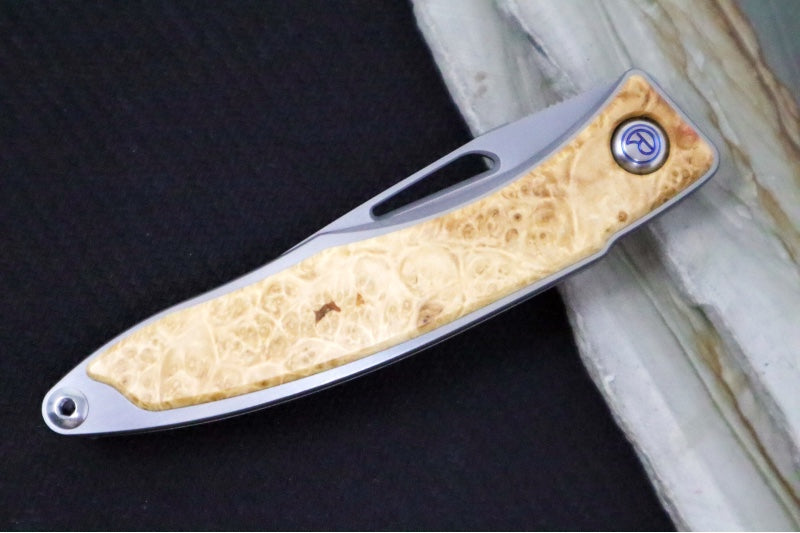 Chris Reeve Knives Mnandi Gentleman's Knife - Box Elder Wood Inlay / CPM-Magnacut Steel (A1) MNA-1008 - Northwest Knives