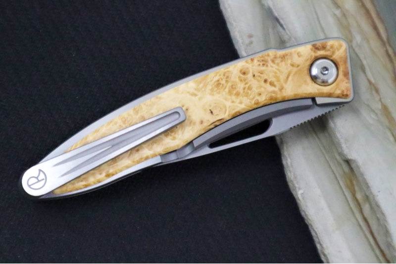 Chris Reeve Knives Mnandi Gentleman's Knife - Box Elder Wood Inlay / CPM-Magnacut Steel (A1) MNA-1008 - Northwest Knives