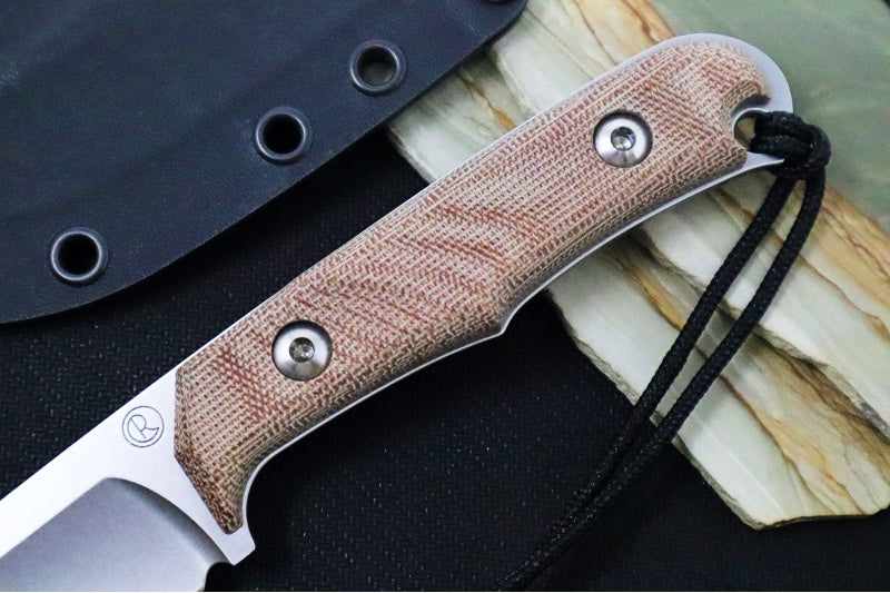 Chris Reeve Backpacker - Drop Point Blade / CPM-Magnacut Steel / Natural Micarta Handle / Black Kydex Sheath BPR-1001
