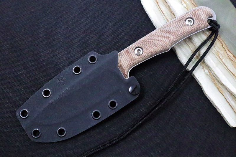 Chris Reeve Backpacker - Drop Point Blade / CPM-Magnacut Steel / Natural Micarta Handle / Black Kydex Sheath BPR-1001