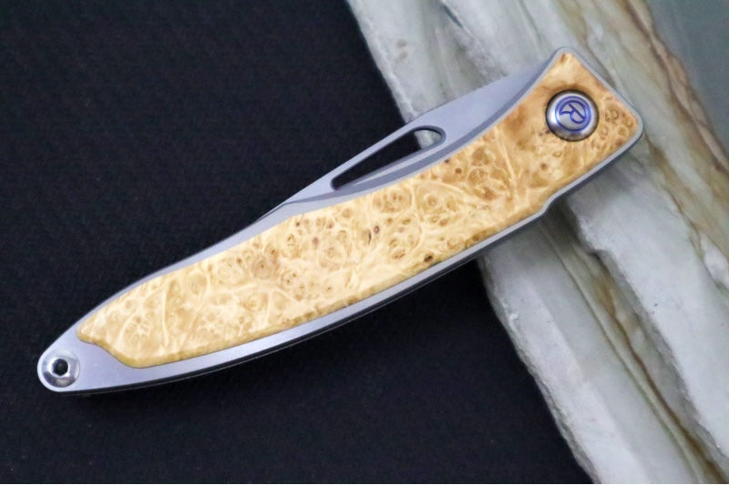 Chris Reeve Knives Mnandi Gentleman's Knife - Box Elder Wood Inlay / CPM-Magnacut (A2) MNA-1008 - Northwest Knives