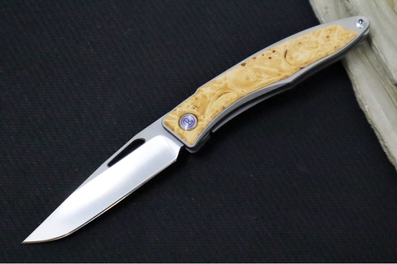 Chris Reeve Knives Mnandi Gentleman's Knife - Box Elder Wood Inlay (A3) MNA-1008