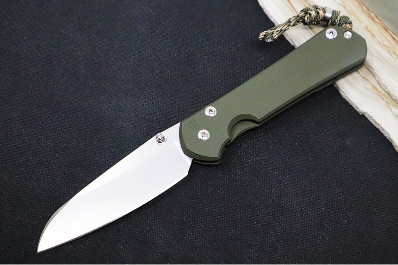 Chris Reeve Knives Large Sebenza 31 NWK Exclusive - Insingo Blade / CPM-Magnacut Steel / OD Green Cerakote Handle / Camo Lanyard L31-1701