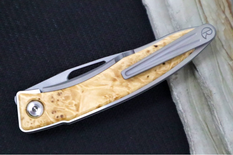 Chris Reeve Knives Mnandi Gentleman's Knife - Box Elder Wood Inlay (A3) MNA-1008