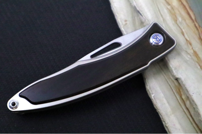 Chris Reeve Knives Mnandi Gentleman's Knife - Macassar Wood Inlay / CPM-Magnacut Steel (A1) MNA-1016