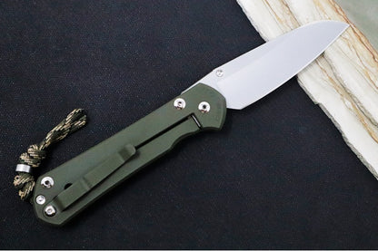 Chris Reeve Knives Large Sebenza 31 NWK Exclusive - Insingo Blade / CPM-Magnacut Steel / OD Green Cerakote Handle / Camo Lanyard L31-1701