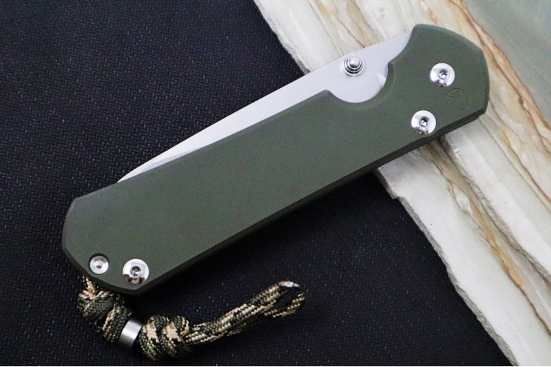 Chris Reeve Knives Large Sebenza 31 NWK Exclusive - Insingo Blade / CPM-Magnacut Steel / OD Green Cerakote Handle / Camo Lanyard L31-1701 - Northwest Knives