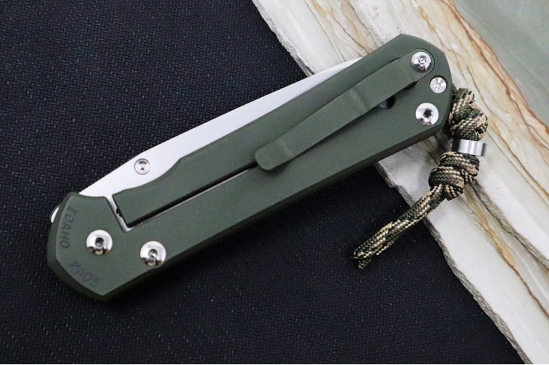 Chris Reeve Knives Large Sebenza 31 NWK Exclusive - Insingo Blade / CPM-Magnacut Steel / OD Green Cerakote Handle / Camo Lanyard L31-1701 - Northwest Knives