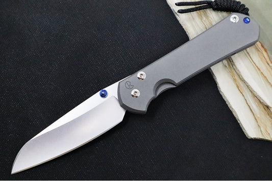 Chris Reeve Knives Large Sebenza 31 - Insingo Blade / CPM-Magnacut Steel / Titanium Handle / Blue Accents L31-1008