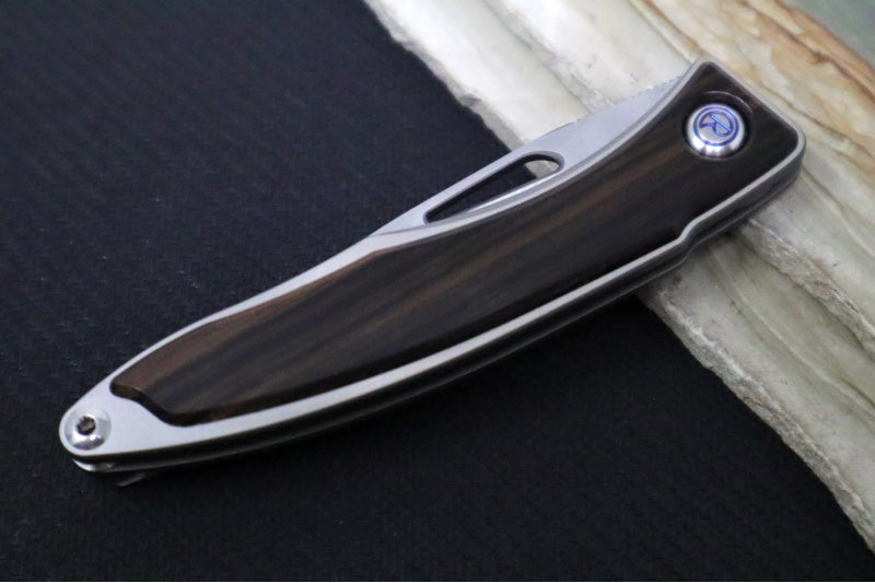 Chris Reeve Knives Mnandi Gentleman's Knife - Macassar Wood Inlay / CPM-Magnacut Steel (A3) MNA-1016