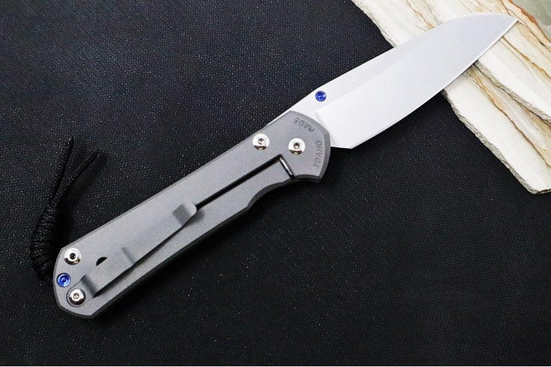 Chris Reeve Knives Large Sebenza 31 - Insingo Blade / CPM-Magnacut Steel / Titanium Handle / Blue Accents L31-1008 - Northwest Knives