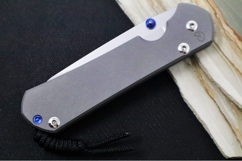 Chris Reeve Knives Large Sebenza 31 - Insingo Blade / CPM-Magnacut Steel / Titanium Handle / Blue Accents L31-1008