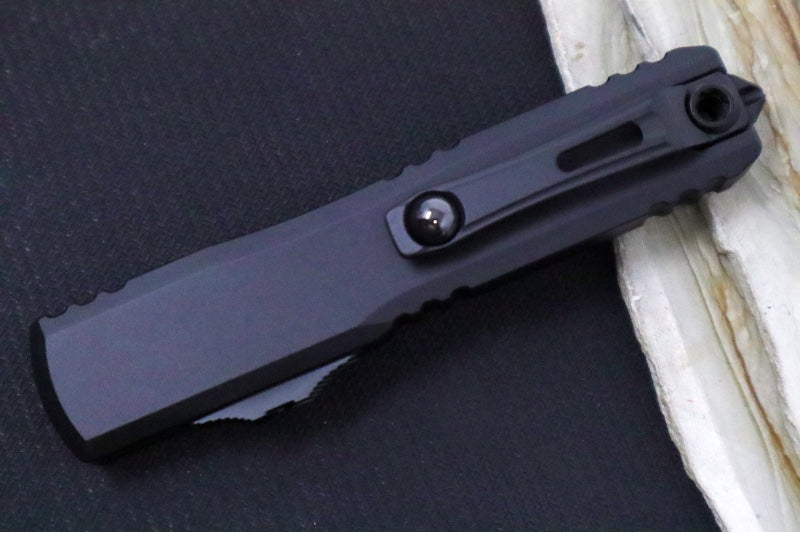 Microtech Ultratech ZBP (Zero Blade Play) OTF Tactical - Black Finish / Tanto Blade / Black Anodized Aluminum Handle 1123-1T