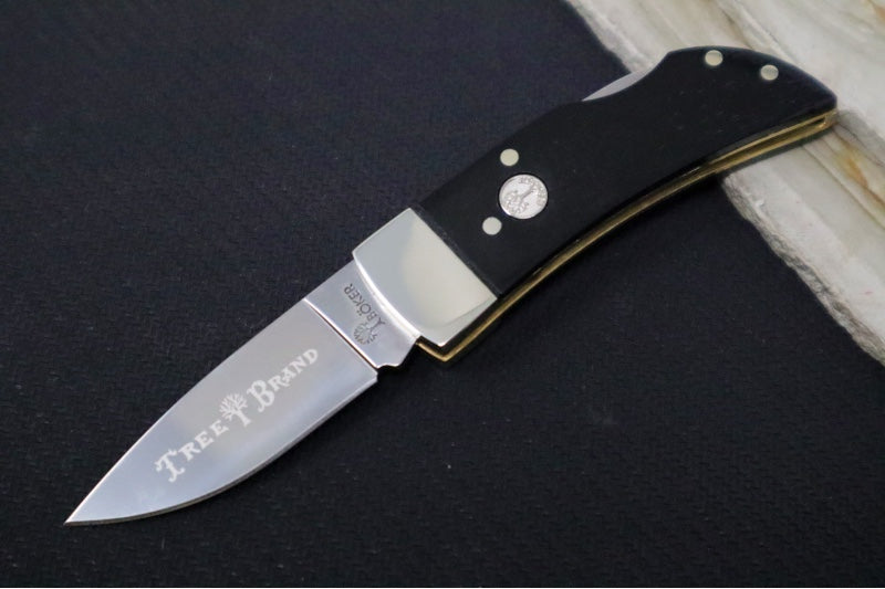 Boker Treebrand Pocket - Black Smooth Bone Handle / D2 Steel / Satin Finish 110895