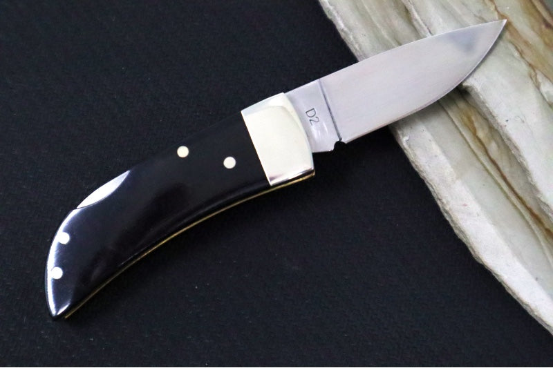 Boker Treebrand Pocket - Black Smooth Bone Handle / D2 Steel / Satin Finish 110895 - Northwest Knives