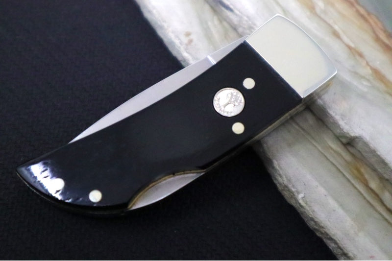 Boker Treebrand Pocket - Black Smooth Bone Handle / D2 Steel / Satin Finish 110895