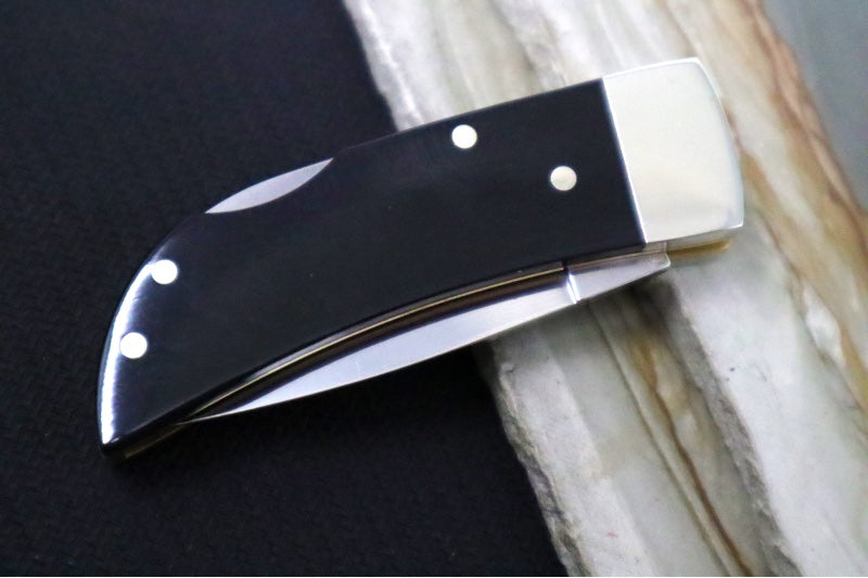 Boker Treebrand Pocket - Black Smooth Bone Handle / D2 Steel / Satin Finish 110895