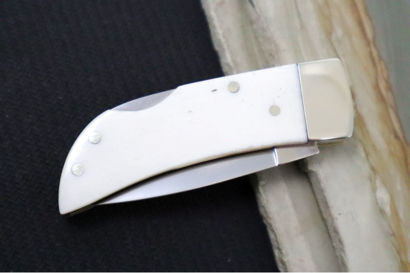 Boker Treebrand Pocket - White Smooth Bone Handle / D2 Steel / Satin Finish 110894