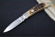 Boker Treebrand Traditional Lockback - Amber Jigged Bone Handle / D2 Steel / Satin Finish 110891 - Northwest Knives