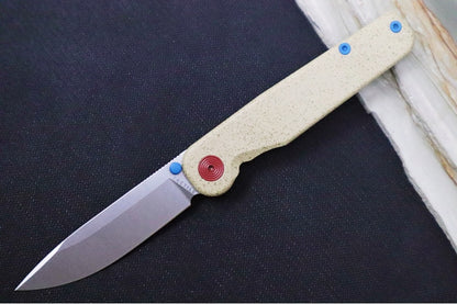 Tactile Turn Rockwall Thumbstud Trailhead- Cerakoted Textured Titanium Handle / Magnacut Steel / Drop Point Blade