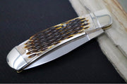 Boker Treebrand Traditional Lockback - Amber Jigged Bone Handle / D2 Steel / Satin Finish 110891 - Northwest Knives