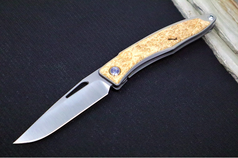 Chris Reeve Knives Mnandi Gentleman's Knife - Box Elder Wood Inlay (A4) MNA-1008