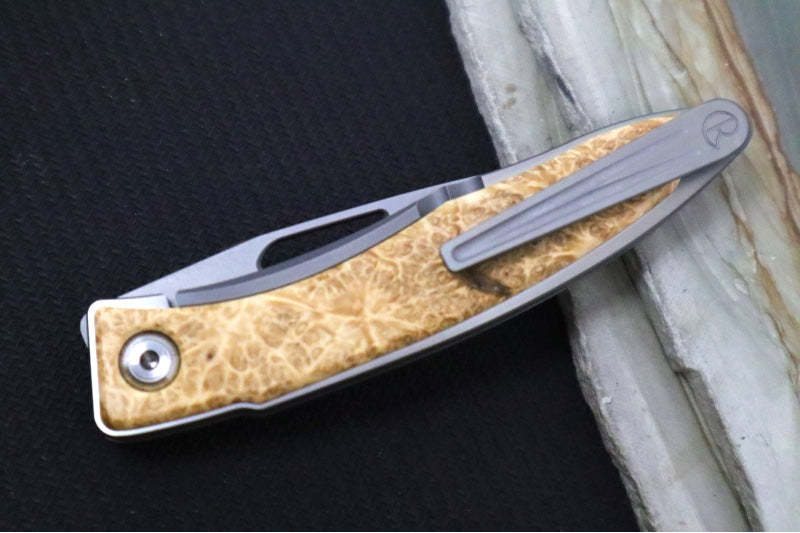 Chris Reeve Knives Mnandi Gentleman's Knife - Box Elder Wood Inlay (A4) MNA-1008