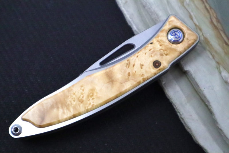 Chris Reeve Knives Mnandi Gentleman's Knife - Box Elder Wood Inlay (A5) MNA-1008