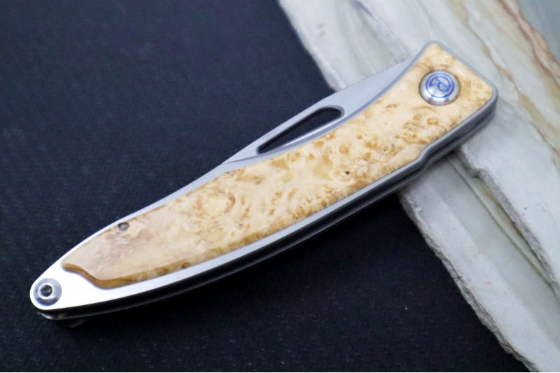 Chris Reeve Knives Mnandi Gentleman's Knife - Box Elder Wood Inlay (A6) MNA-1008