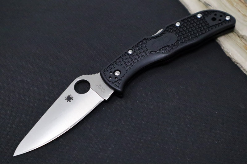 Spyderco Endela - Black FRN Handle / Satin Drop Point Blade / VG-10 Steel - C243PBK - Northwest Knives