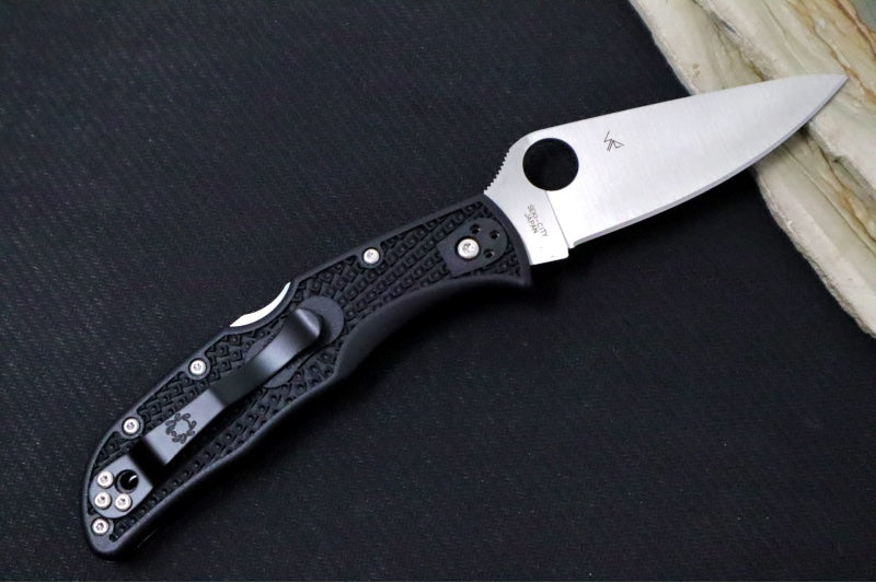 Spyderco Endela - Black FRN Handle / Satin Drop Point Blade / VG-10 Steel - C243PBK - Northwest Knives