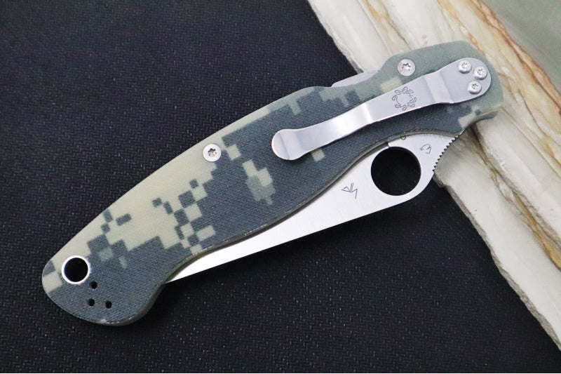 Spyderco Military 2 - CPM-S30V Steel / Satin Blade / Camo G-10 Handle C36GPCMO2