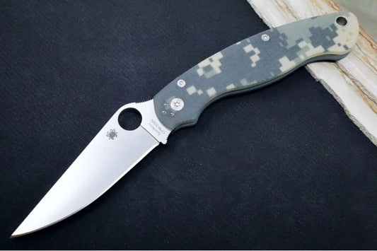 Spyderco Military 2 - CPM-S30V Steel / Satin Blade / Camo G-10 Handle C36GPCMO2