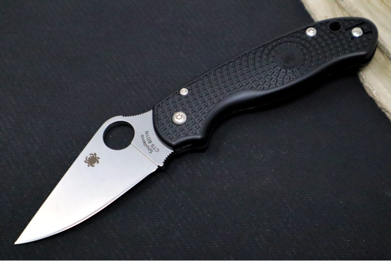 Spyderco Paramilitary 3 Lightweight - Black FRN / Satin BD1N Blade - Northwest Knives