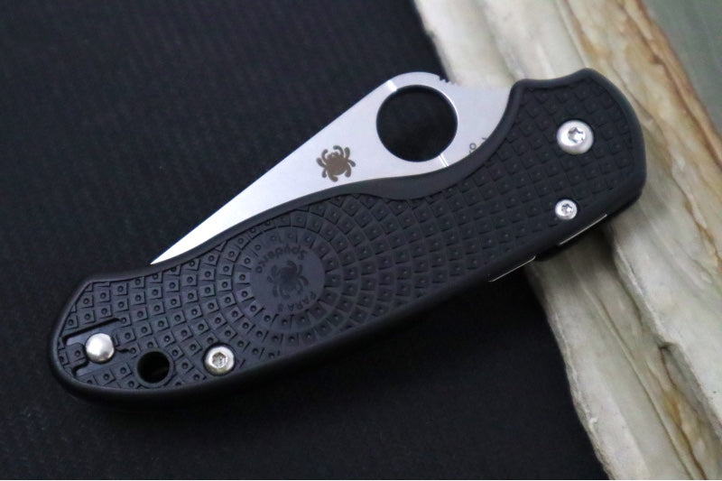 Spyderco Paramilitary 3 Lightweight - Black FRN / Satin BD1N Blade - Northwest Knives