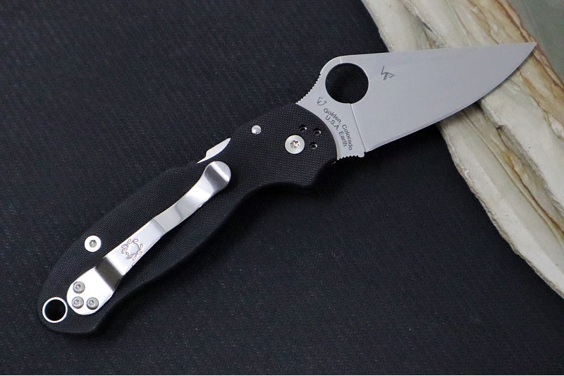 Spyderco Paramilitary 3 - Black G10 / Satin CPM-S45VN Blade C223GP - Northwest Knives