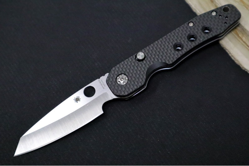 Spyderco Smock - Black CF Handle / CPM-S30V Satin Blade - Northwest Knives