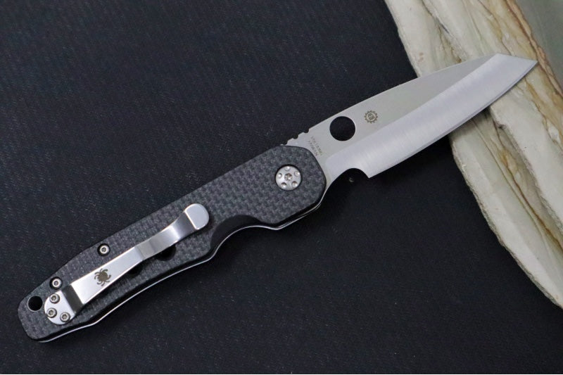 Spyderco Smock - Black CF Handle / CPM-S30V Satin Blade