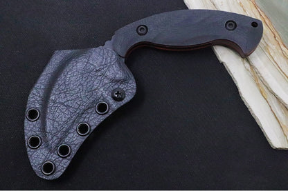 Toor Knives Karsumba - Crimson & Shadow Black KG Gunkote Finished Blade / CPM-154 Steel / Black G-10 Handle & Red Liners / Kydex Sheath 850049642316