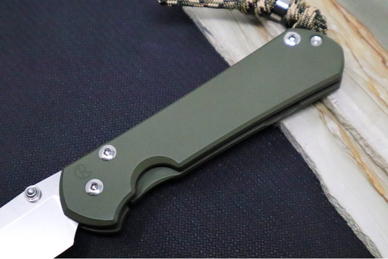 Chris Reeve Knives Small Sebenza 31 NWK Exclusive - Insingo Blade / CPM-Magnacut Steel / OD Green Cerakote Handle / Camo Lanyard S31-1701 - Northwest Knives