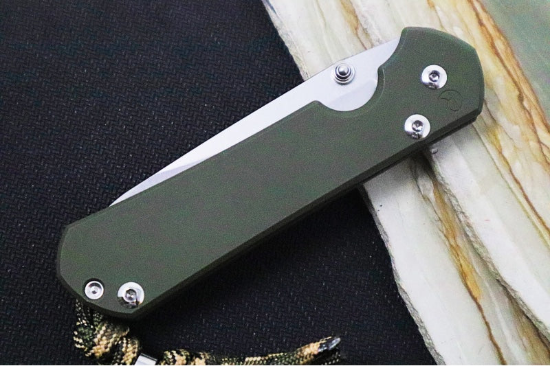 Chris Reeve Knives Small Sebenza 31 NWK Exclusive - Insingo Blade / CPM-Magnacut Steel / OD Green Cerakote Handle / Camo Lanyard S31-1701