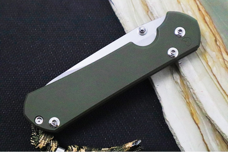 Chris Reeve Knives Small Sebenza 31 NWK Exclusive - Insingo Blade / CPM-Magnacut Steel / OD Green Cerakote Handle / Camo Lanyard S31-1701 - Northwest Knives
